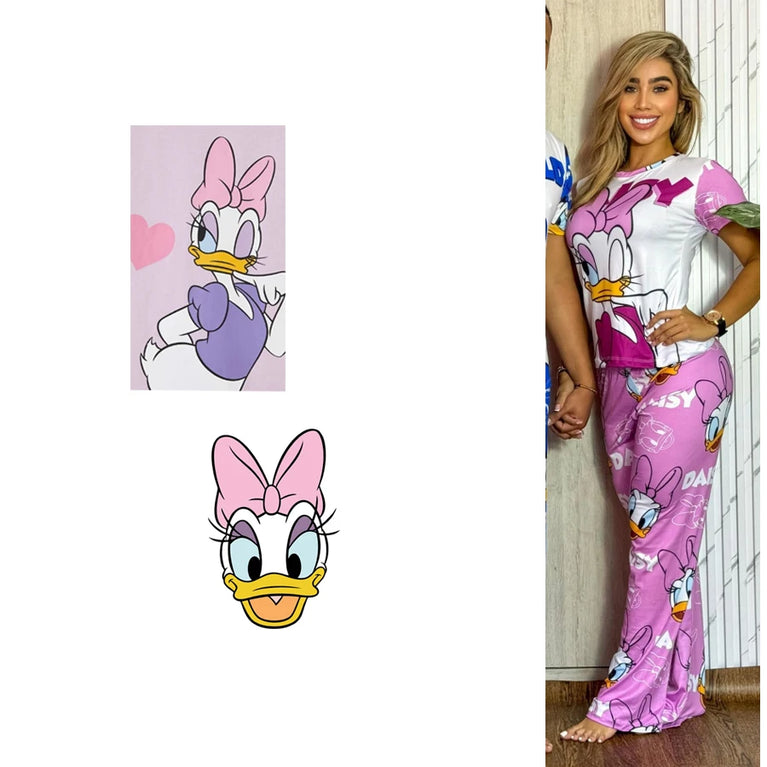 Donald & Daisy Duck Pajama Set | Quick-Dry Wide-Leg Lounge Set