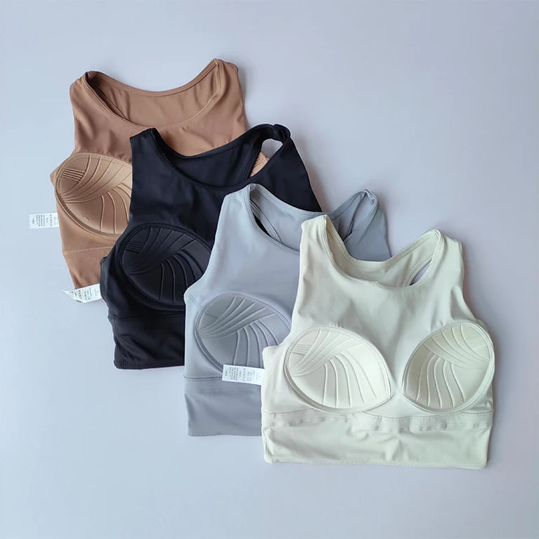 Breathable Seamless Sports Bra – High-Impact Running Support