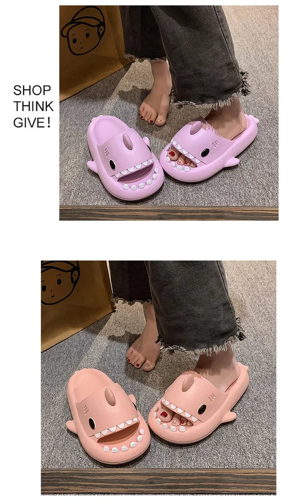 Shark Cloud Slides | Thick-Sole Anti-Slip Sandals