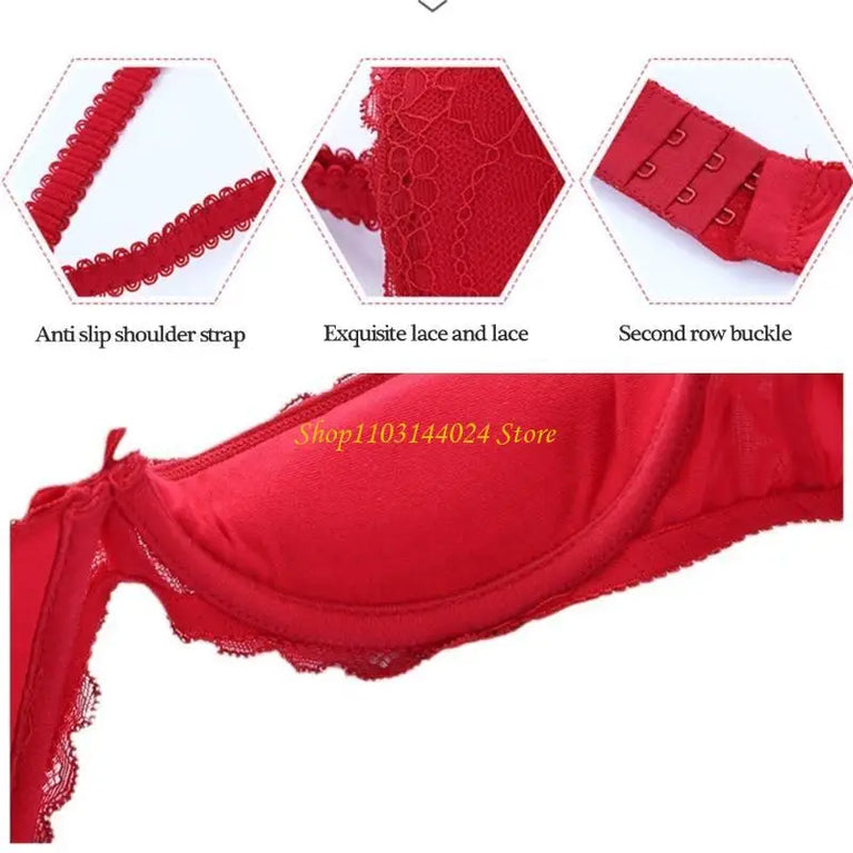 Deep V Plunge Low-Cut Bra – Sexy Cotton Push-Up Lingerie