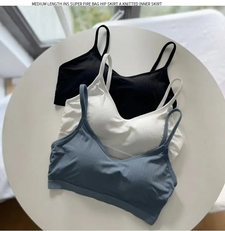 Ice Silk Lace Sports Bra | Wireless Seamless Summer Vest