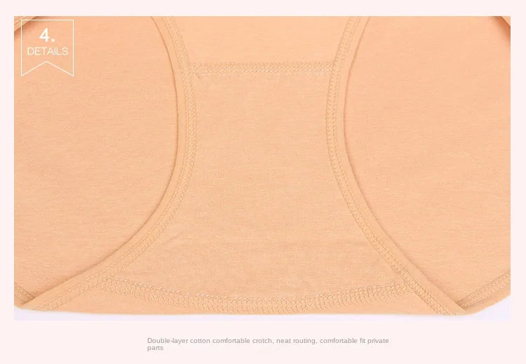 4-Pack Cotton Panties | High-Waist Abdominal Shaper