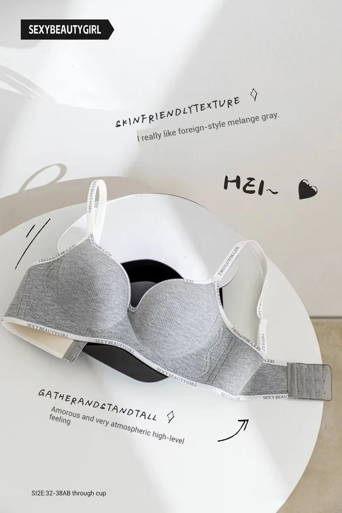 All Of Me Letter Strap Push-Up Bra | Wireless Plunge Support