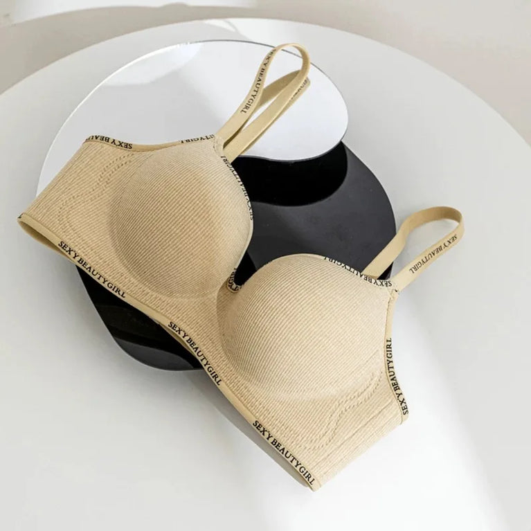 All Of Me Letter Strap Push-Up Bra | Wireless Plunge Support