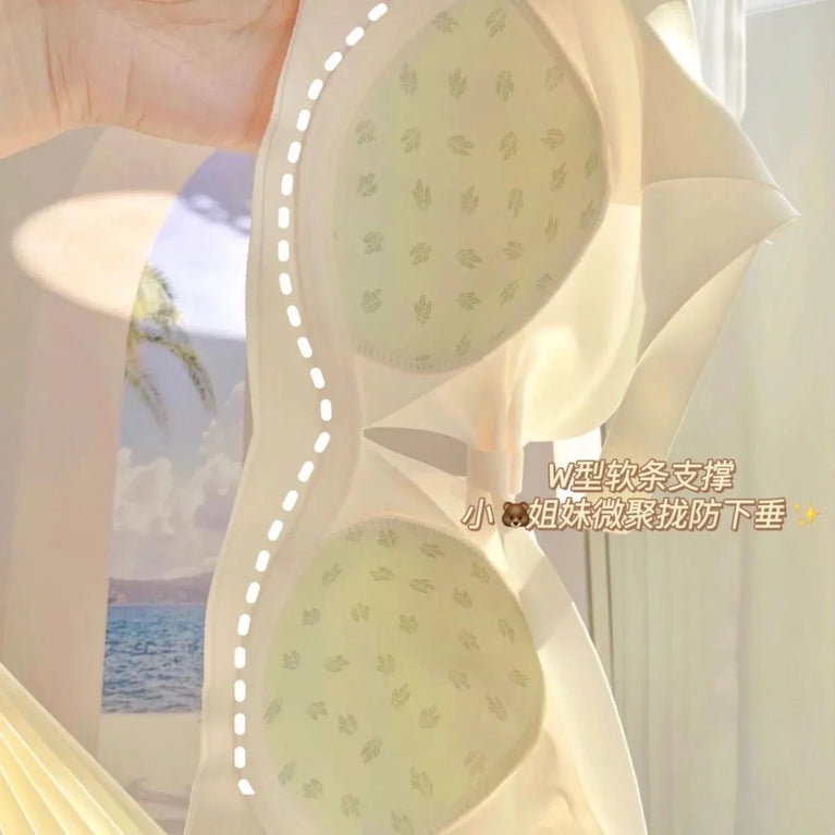 Summer Crystal Cup Bra | Wirefree V-Shape Invisible Lift