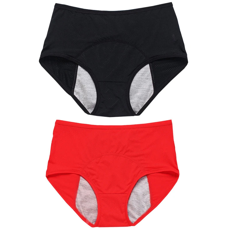 Physiological Briefs (2-Pack) – Mid-Rise Leak-Proof Menstrual Panties