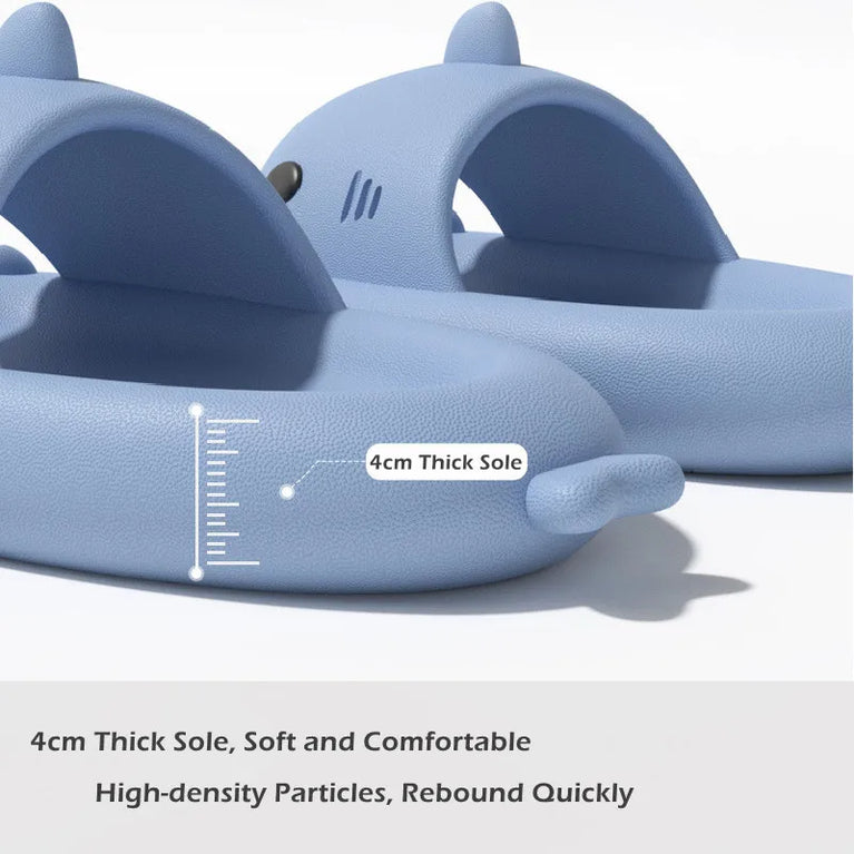 Cute Shark Platform Slides | Unisex Soft EVA Summer Sandals