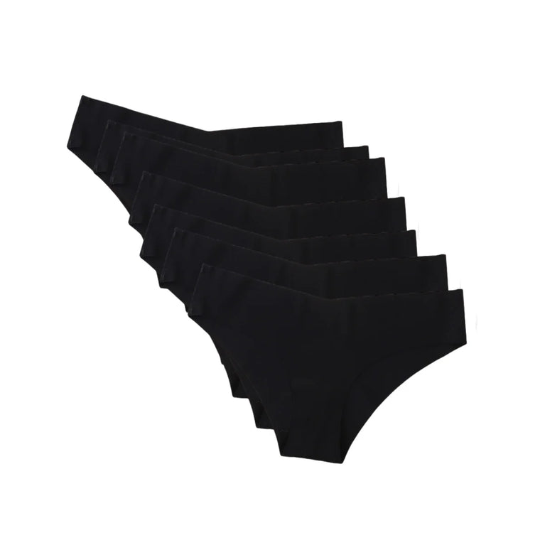 Seamless V-Waist Briefs (7-Pack) – Invisible Ice Silk Low-Rise Underwear