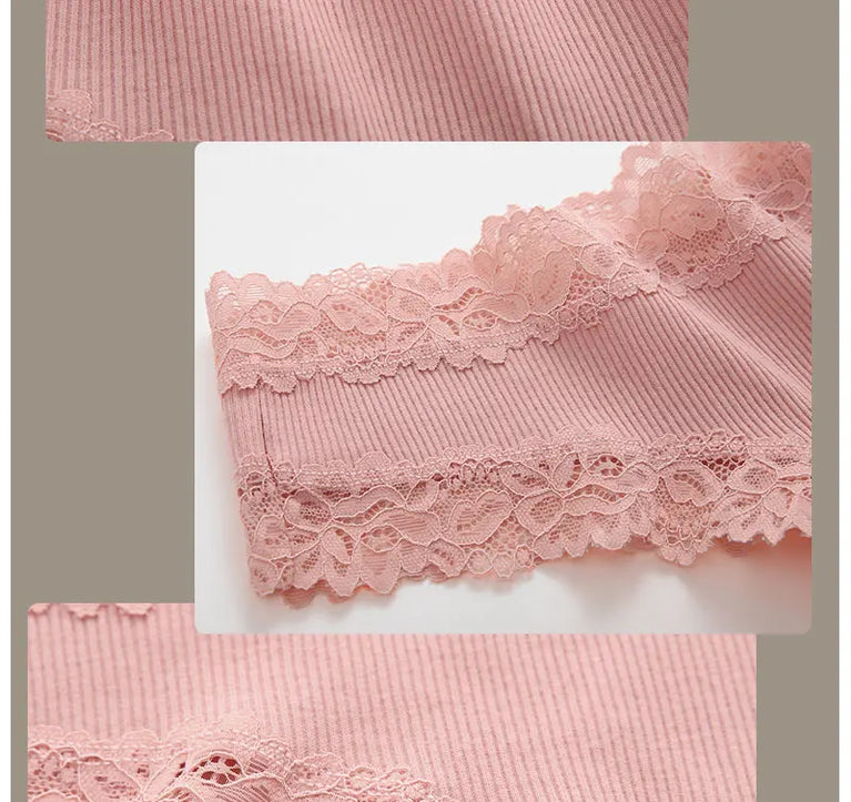 Lace-Trim Cotton Bikini – Low-Rise Comfort Knickers