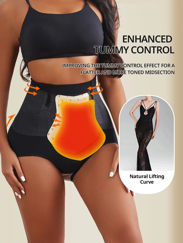 Seamless Tummy Control Panties | High-Waist Thermal Sculpting Underwear
