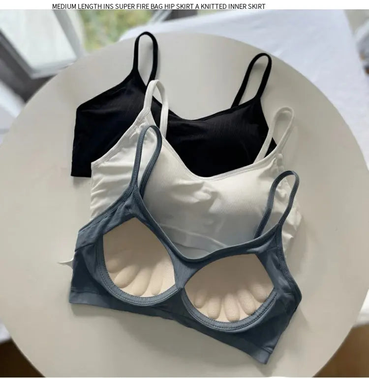 Ice Silk Lace Sports Bra | Wireless Seamless Summer Vest