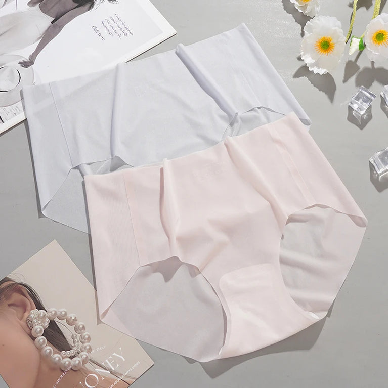 Ice Silk Seamless Briefs (3-Pack) – Low-Rise Ultra-Thin Quick-Dry Panties
