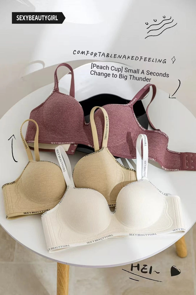 All Of Me Letter Strap Push-Up Bra | Wireless Plunge Support