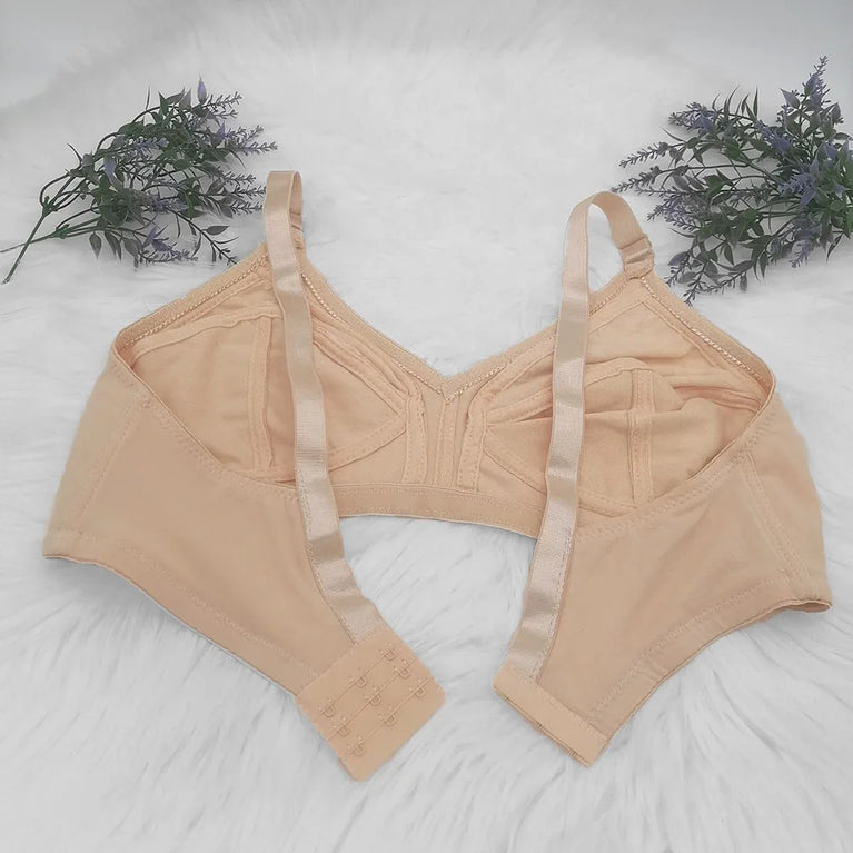 Bamboo Fiber Wireless Bra – Full Coverage Lace Comfort