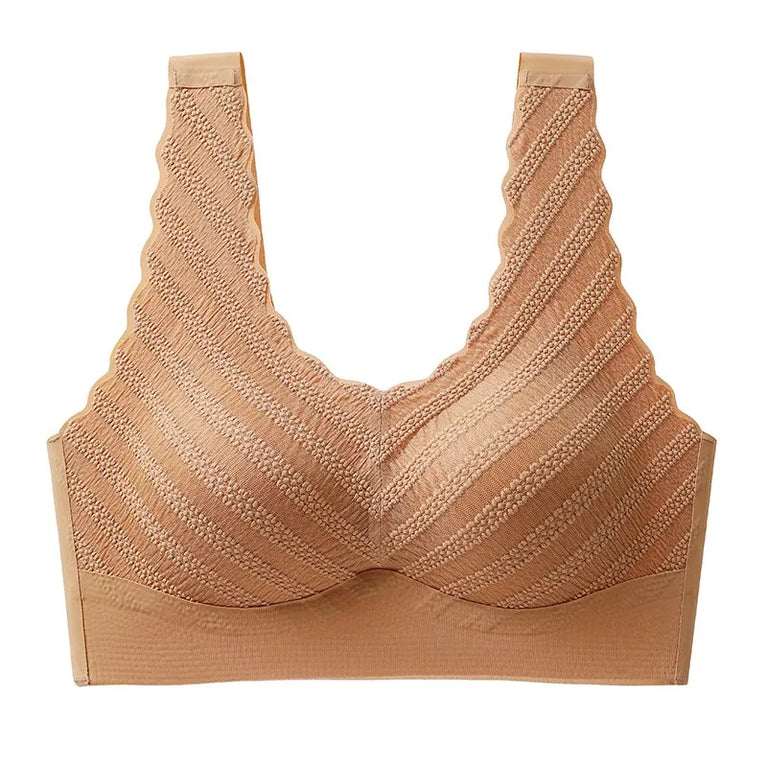 Floral Lace Backless Bralette – Seamless Wireless Elegance
