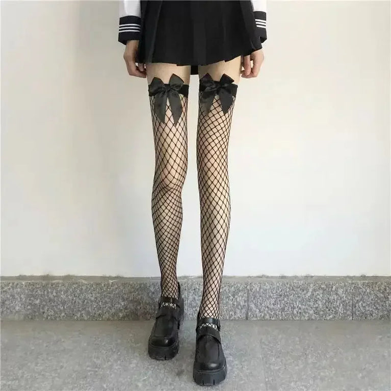 Women Over The Knee Lace Thigh High Socks Transparent Hosiery
