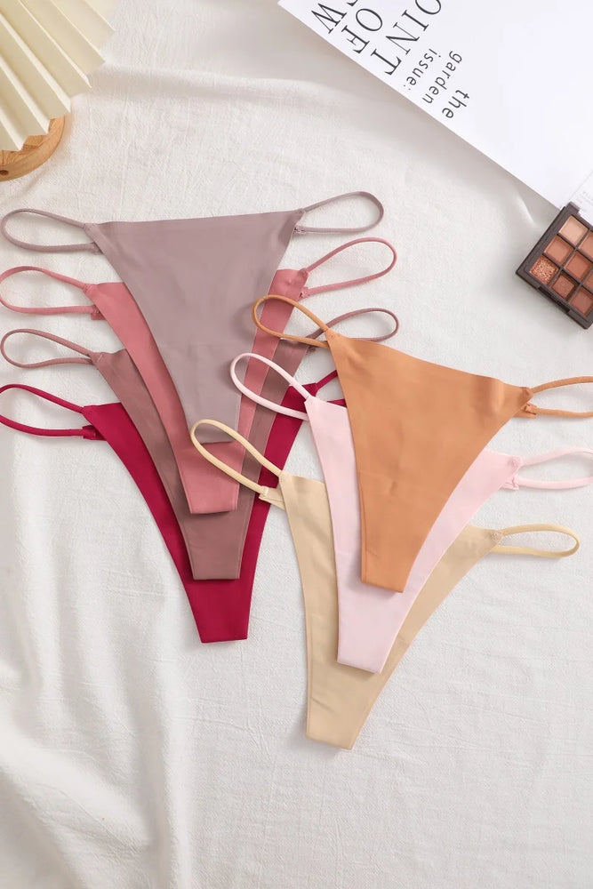 9pc Ice Silk Thongs | Traceless Ultra-Thin G-Strings
