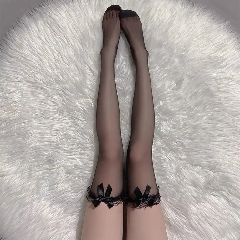 Women’s Overknee Fishnet Lace Thigh High Stockings Socks Mesh