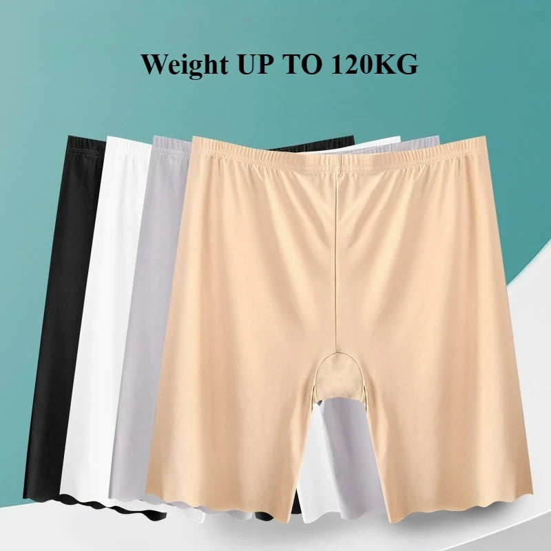 Seamless Plus Size Safety Shorts | Anti-Rub High-Capacity Boxers (Up to 120KG)