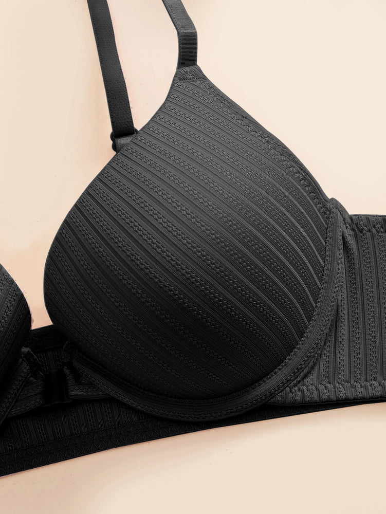 Ribbed Front-Closure Push-Up Bra | Sexy Everyday Support