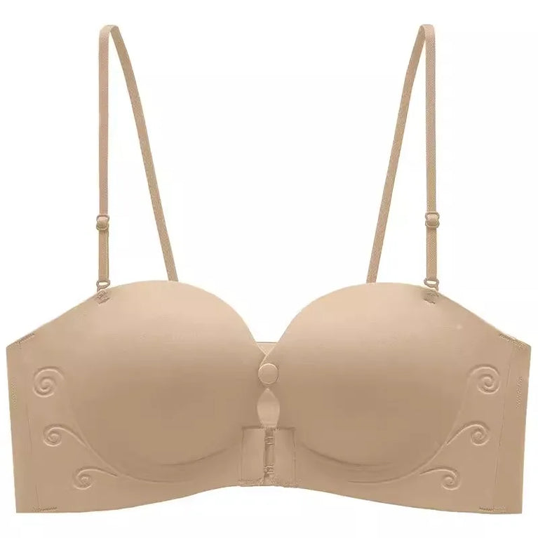 Seamless Front-Closure Push-Up Bra – Wire-Free Support