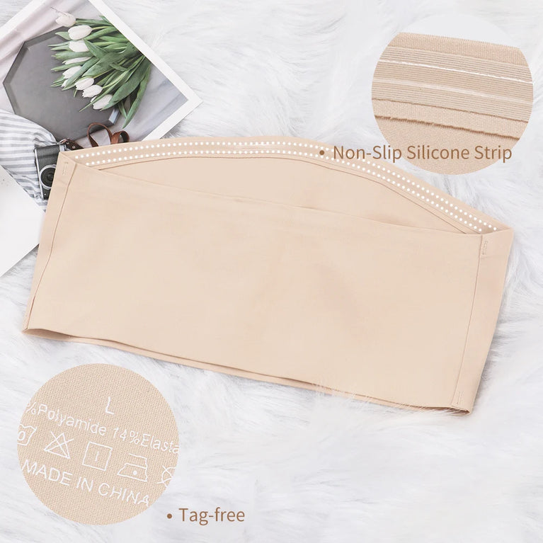 Seamless Non-Slip Tube Top Bra | Strapless Invisible Support