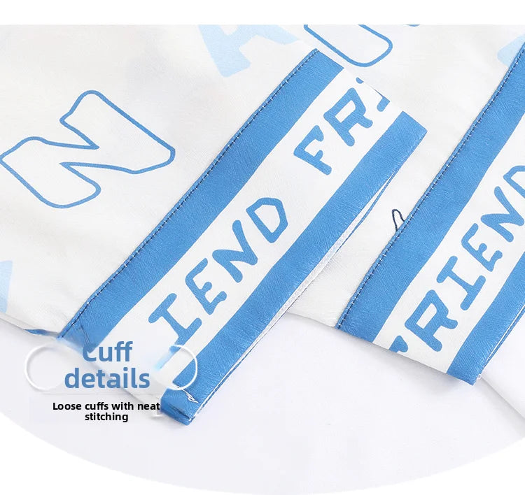 Couples Ice Silk Pajama Set | Cartoon Long-Sleeve Cardigan