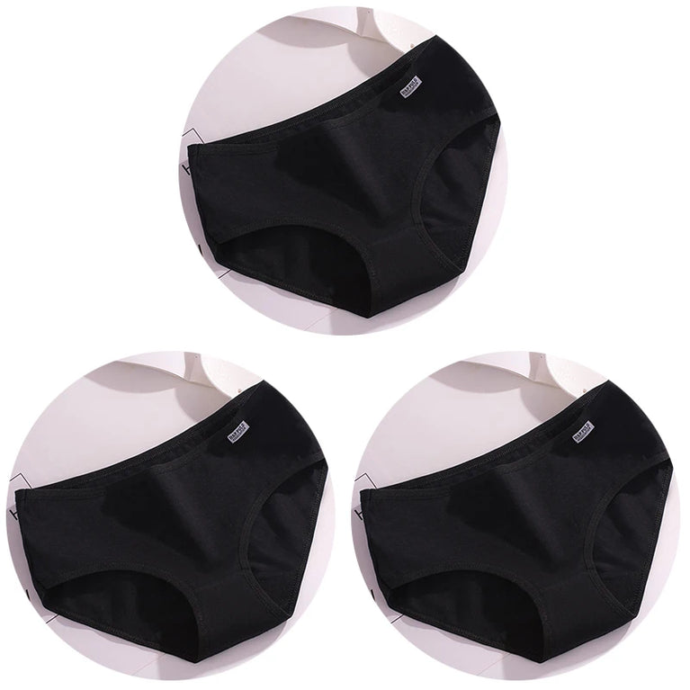 3pc Pure Cotton Briefs | Skin-Friendly Mid-Rise Comfort Set