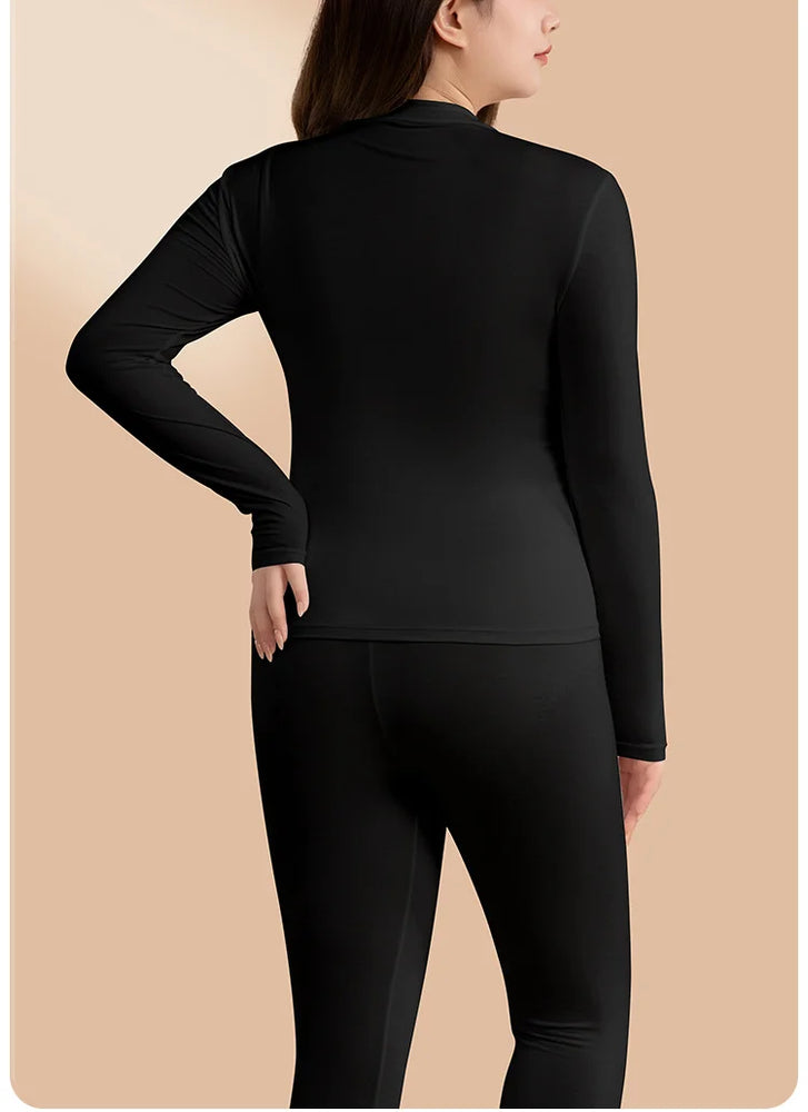 Women’s Half-High Collar Thermal Top | Silky Viscose Base Layer
