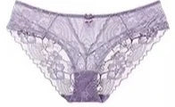 French Gathering Lace Bra Set | Seamless Purple & White Duo