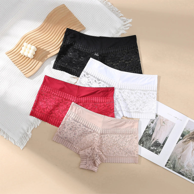 High-Waist Lace Briefs | Hollow Print Summer Shapewear
