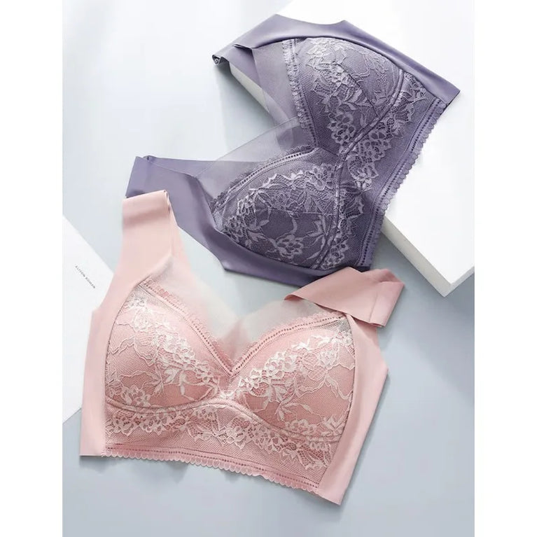 L–6XL Ice Silk Seamless Bra | Plus Size Wireless Push-Up