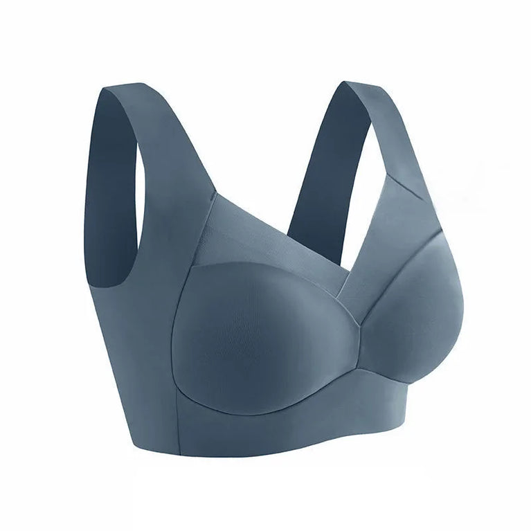 Seamless Lace Sport Bra – Wireless Push-Up Comfort