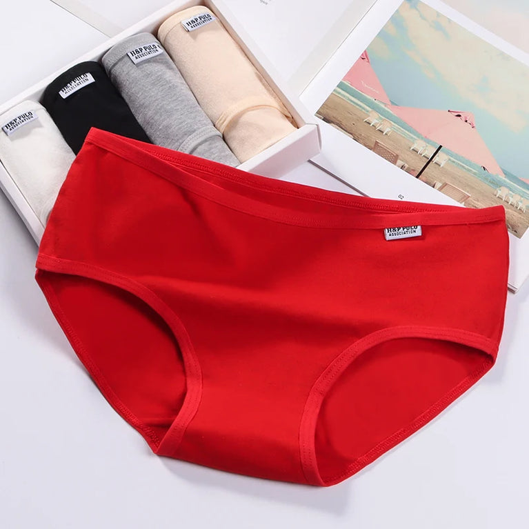 3pc Pure Cotton Briefs | Skin-Friendly Mid-Rise Comfort Set