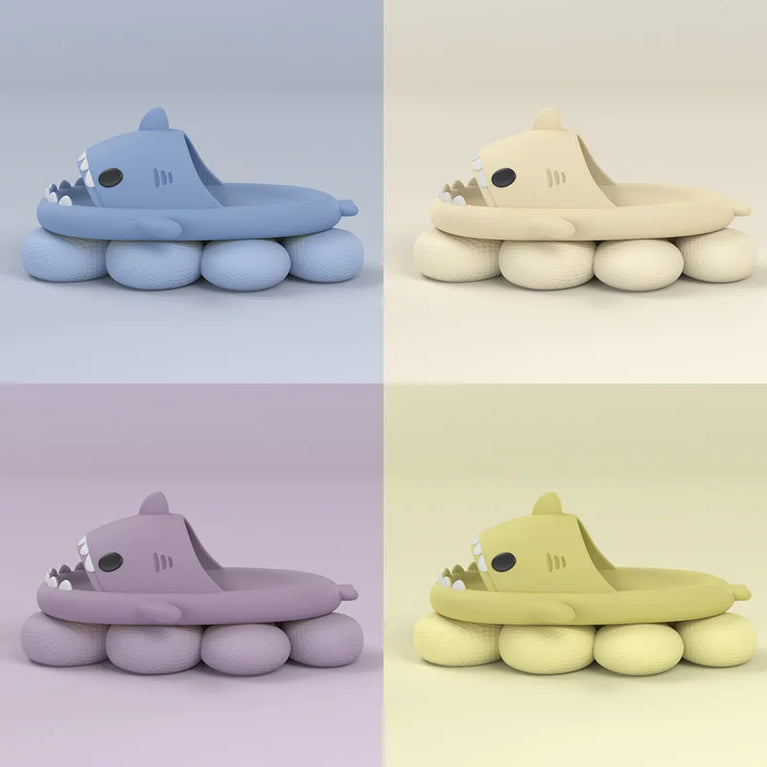 Cute Shark Platform Slides | Unisex Soft EVA Summer Sandals