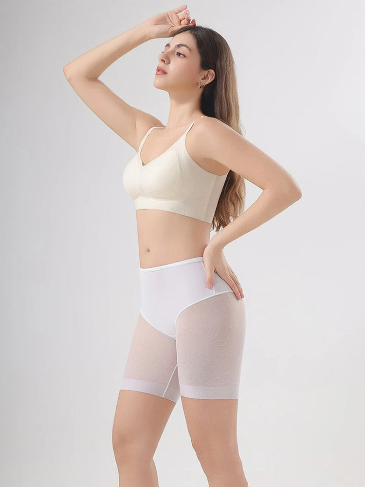 Women's Seamless Safety Shorts – High-Waist Anti-Friction Mesh Panties