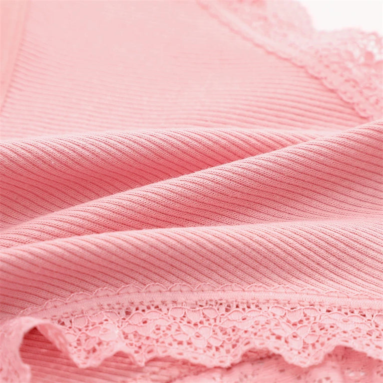 6pc Cotton Lace Panties | Crossed Belt Brazilian Briefs