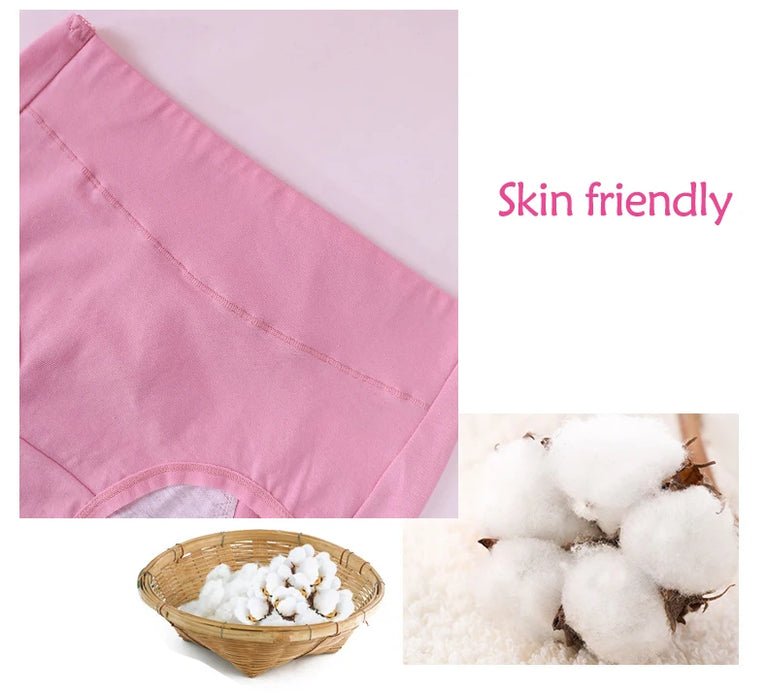 Floral Comfort Briefs – Mid-Rise Breathable Plus-Size Cotton Panties