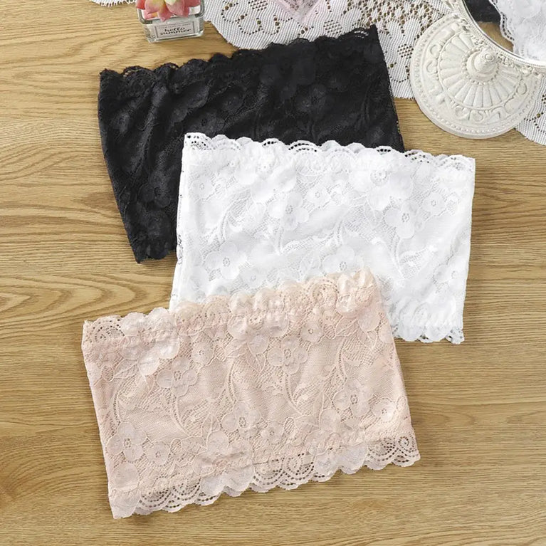 Sexy Lace Bandeau | Seamless Strapless Wrap Chest Top