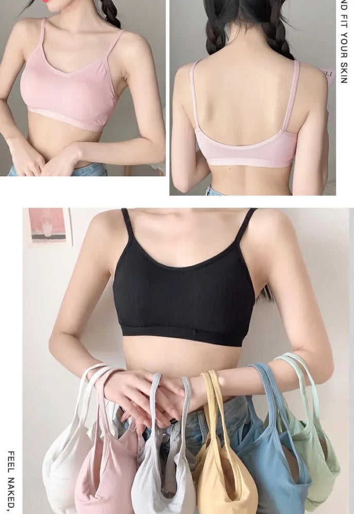 Ice Silk Lace Sports Bra | Wireless Seamless Summer Vest