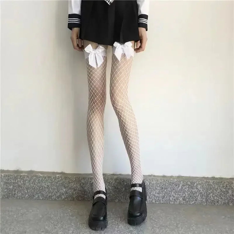 Women Over The Knee Lace Thigh High Socks Transparent Hosiery