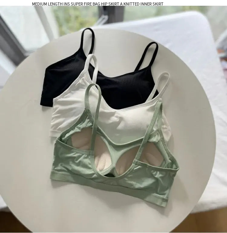 Ice Silk Lace Sports Bra | Wireless Seamless Summer Vest