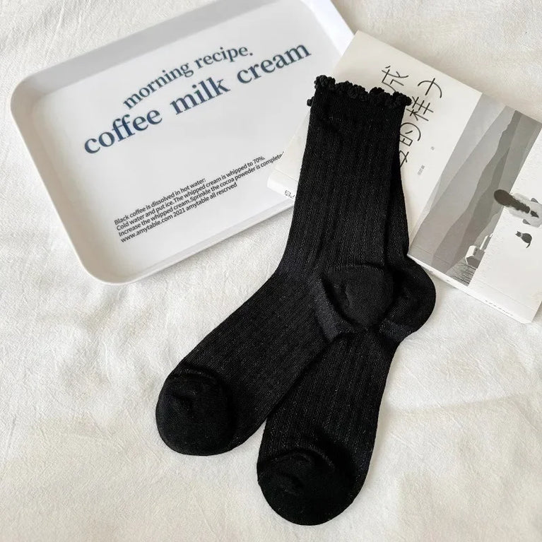 Women Hollow Out Loose Cotton Socks Breathable Summer Style