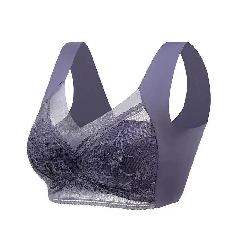 L–6XL Ice Silk Seamless Bra | Plus Size Wireless Push-Up
