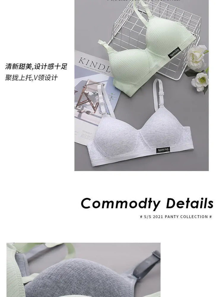 3-Piece Thin Teens Sport Seamless Training Bra Set – Soft & Skin-Friendly