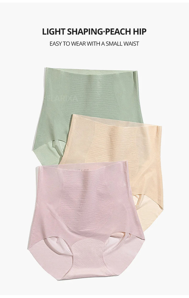 High-Waist Seamless Ice Silk Panties | Tummy Control Shaper