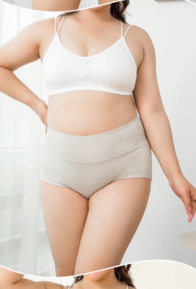 4pc Cotton High-Waist Briefs | Slimming Body Shaper Set