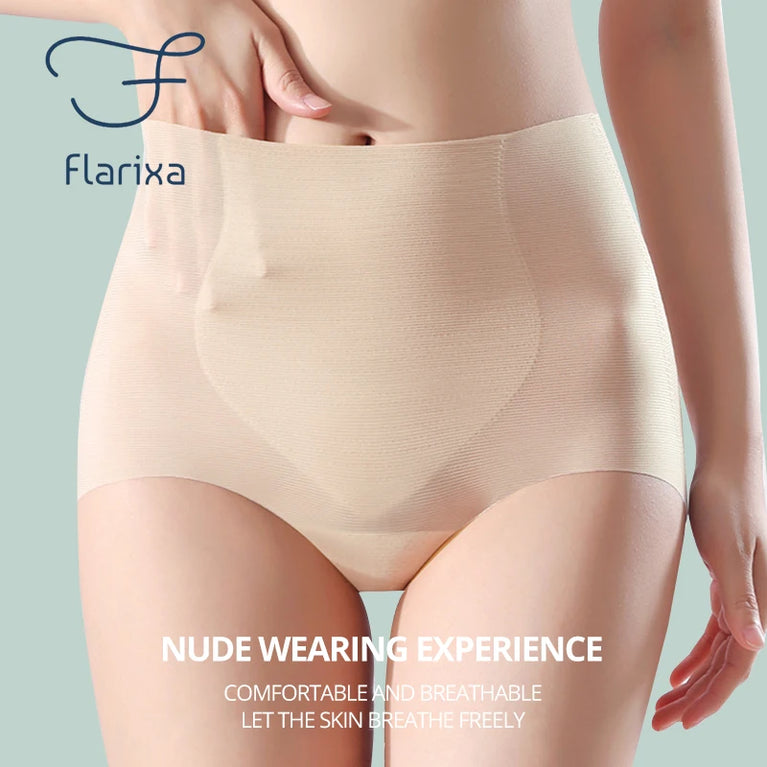 High-Waist Seamless Ice Silk Panties | Tummy Control Shaper