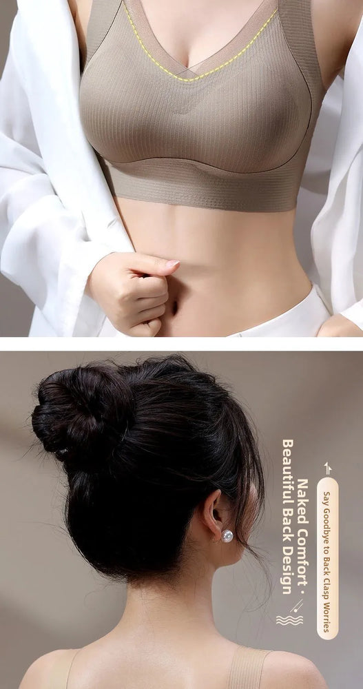 Seamless Backless Vest Bra | Adjustable Gathered Summer Fit