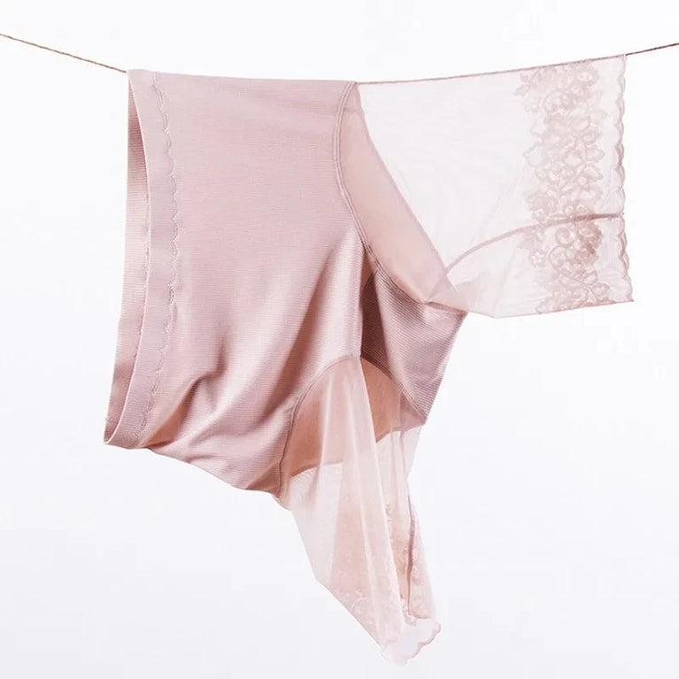 Plus Size Lace Trim Safety Shorts | Anti-Chafing Seamless Underwear